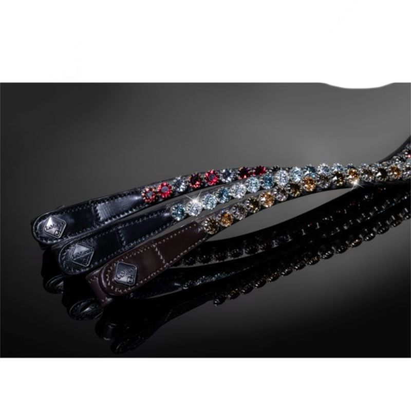 LeMieux Spectrum Diamante Browband - Black/Mocha-1